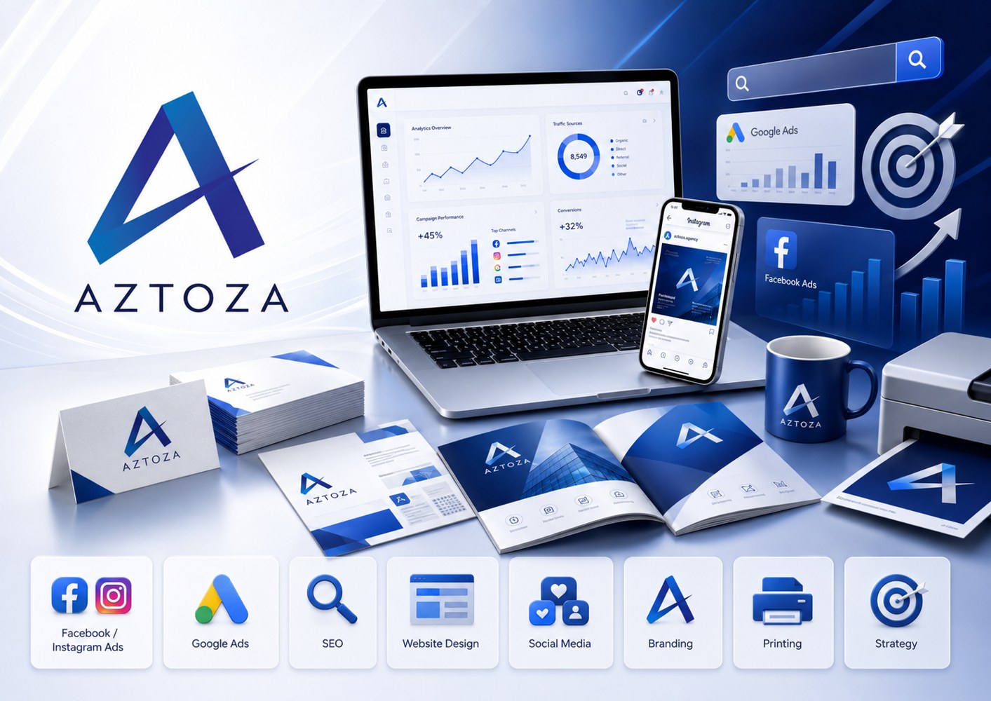 AZTOZA 服务总览视觉